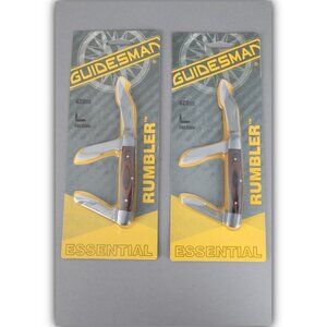 Two Guidesman® Rumbler 420 Stainless Steel Folding 3 Blade Knives